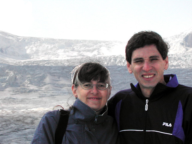 Mia & Ben Luehrmann Cowen, Athabasca glacier, Columbia Icefields