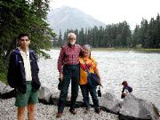 Ben, Arthur, Martha, Natan, Bow River, Banff