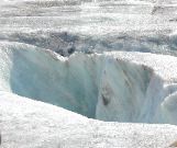 Athabasca glacier fissure, Columbia Icefields