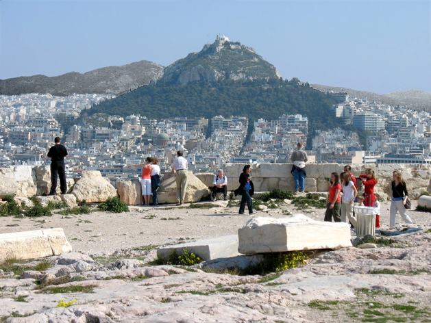 7b. Athens, Licabettus Hill from Acropolis