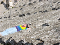 44. Martha napping at Epidaurus