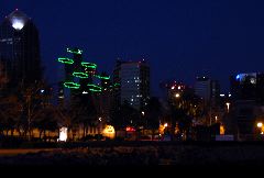 lights of town from San Diego wharf area