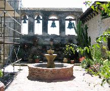 wall of bells, Capistrano Mission