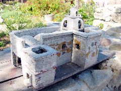 a model of the rebuilt church