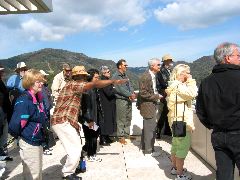 admiring the view from Getty Center